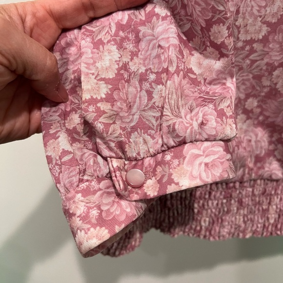 Vintage Frejani Floral Pink Blouse with Lace Embroidered Collar Size 18 - Picture 6 of 12